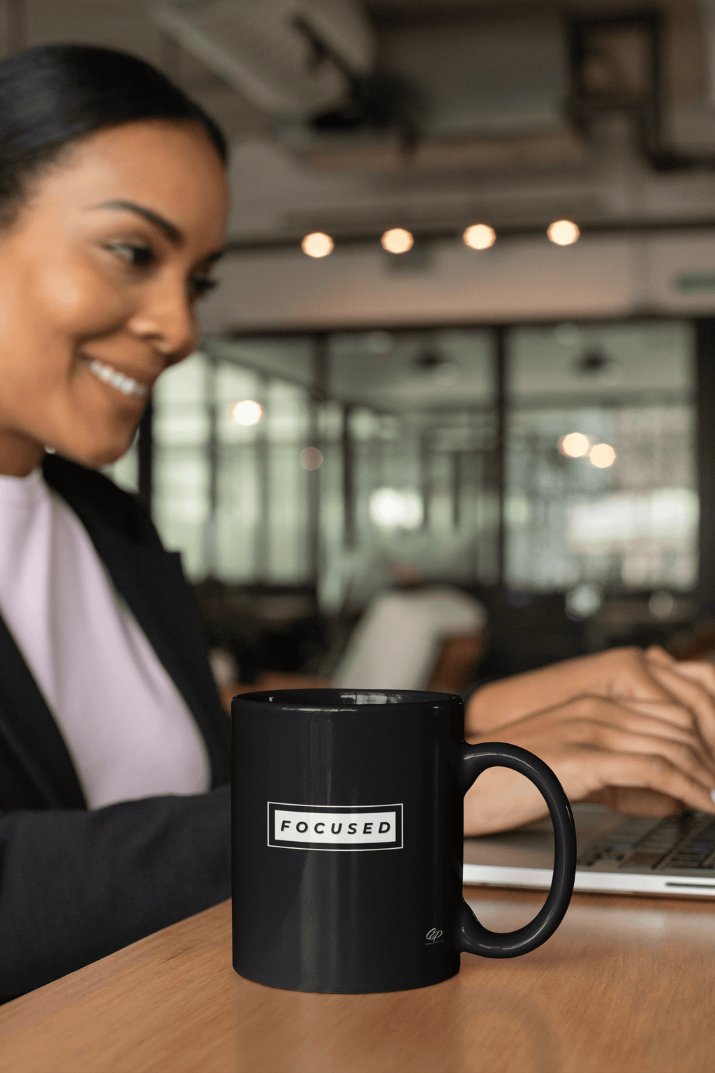 CP Designs Unlimited - African American woman with Focused mug