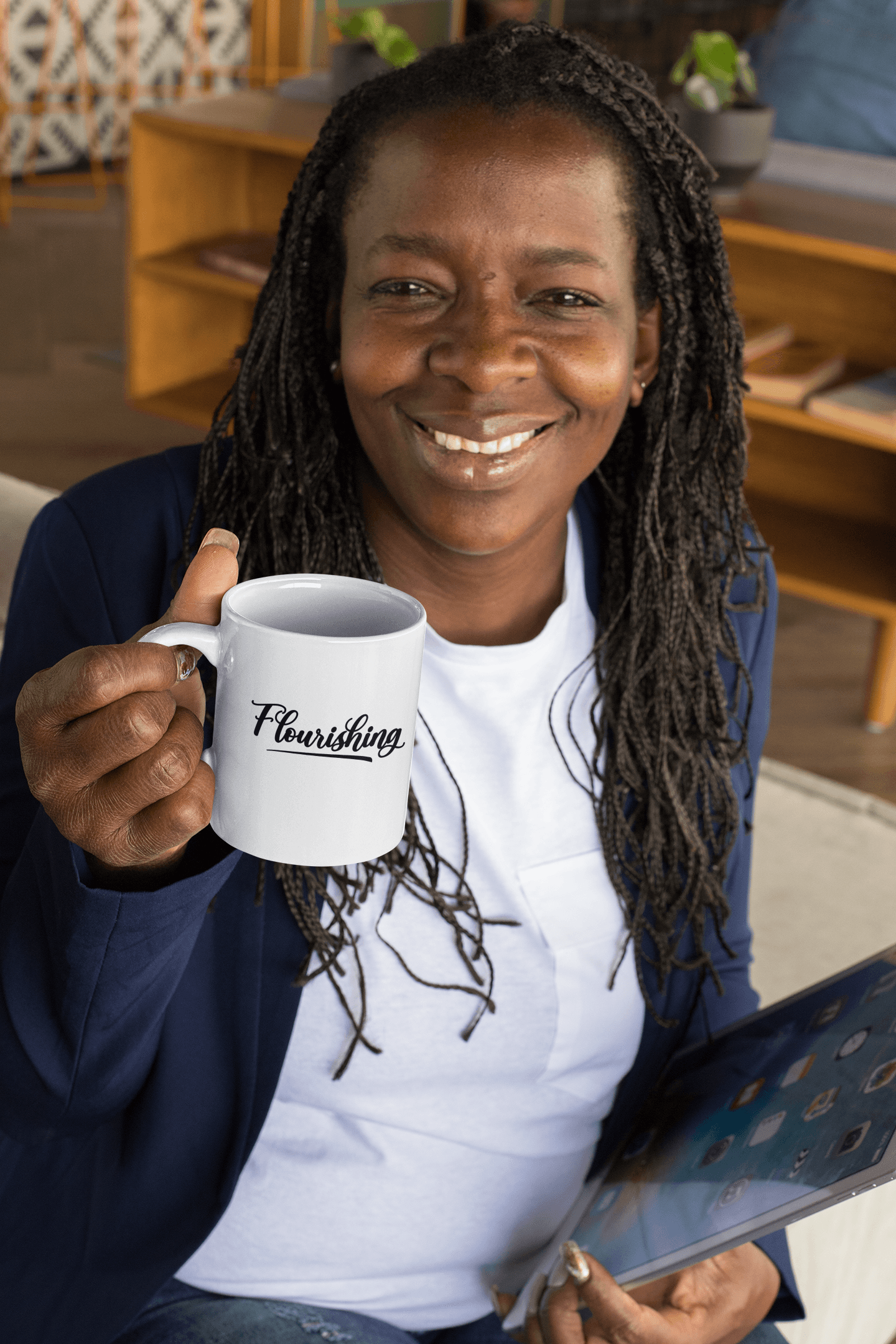 Flourishing Ceramic Mug - Women Empowerment T-Shirts & Apparel | CP Designs Unlimited