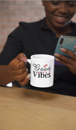 Load image into Gallery viewer, Good Vibes Mug - Women Empowerment T-Shirts &amp; Apparel | CP Designs Unlimited
