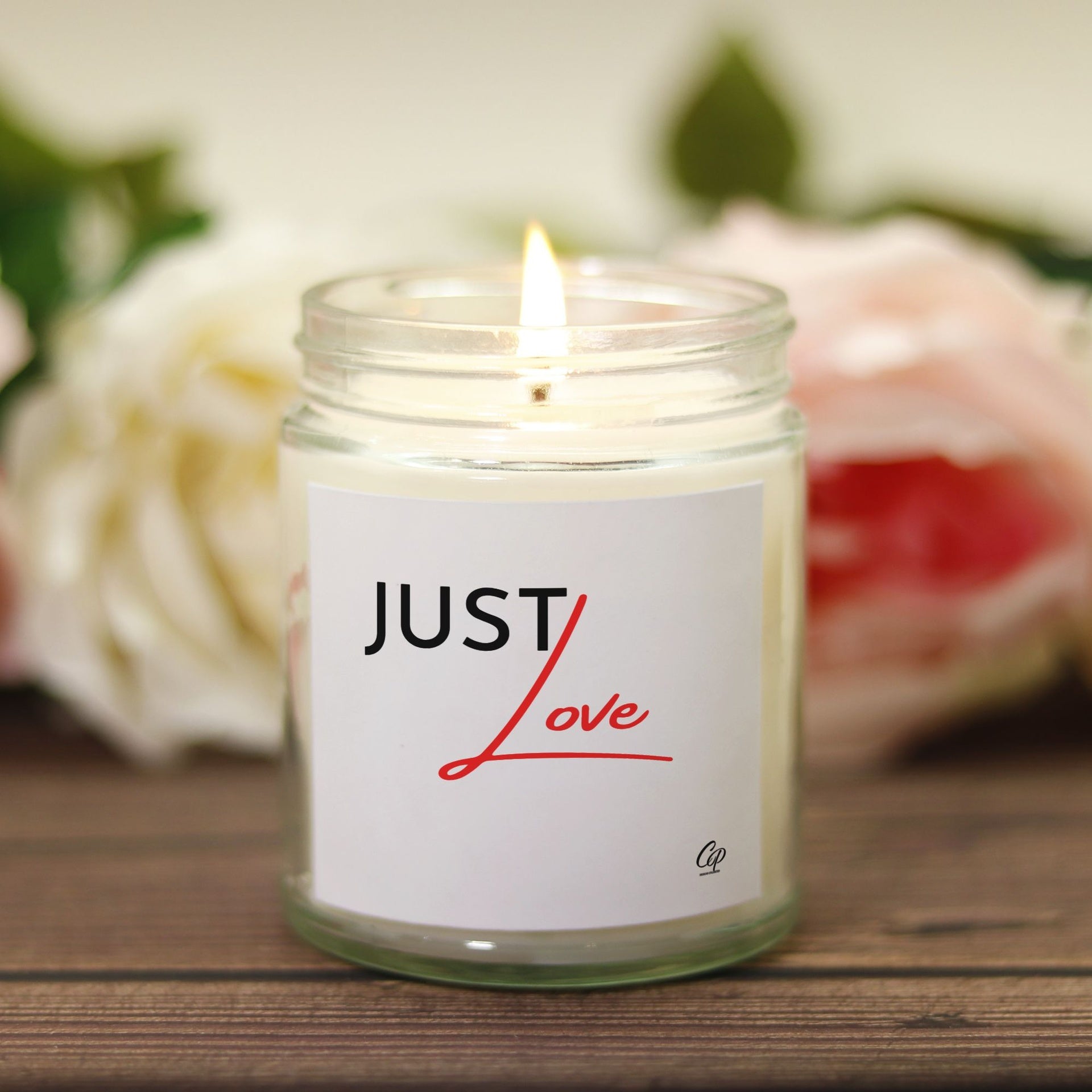 Just Love 9oz Candle - Women Empowerment T-Shirts & Apparel | CP Designs Unlimited