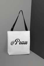 Load image into Gallery viewer, @Peace Tote Bag - Women Empowerment T-Shirts &amp; Apparel | CP Designs Unlimited
