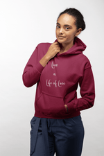 Load image into Gallery viewer, African American woman wearing Live a Life of Love Hoodie by CP Designs Unlimited

