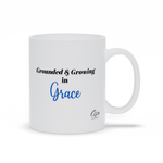 Load image into Gallery viewer, Grounded &amp; Growing in Grace Ceramic Mug - Women Empowerment T-Shirts &amp; Apparel | CP Designs Unlimited
