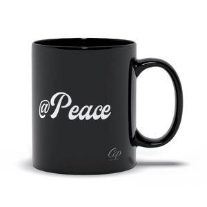 @Peace Black Mug - Women Empowerment T-Shirts & Apparel | CP Designs Unlimited