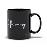 Load image into Gallery viewer, Visionary Black Ceramic Mug - Women Empowerment T-Shirts &amp; Apparel | CP Designs Unlimited
